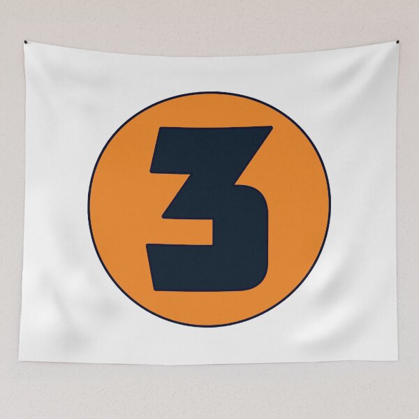 Item preview, 3 Racing Number Orange Race Car Track # designed and sold by DESTINATIONS DECAL.