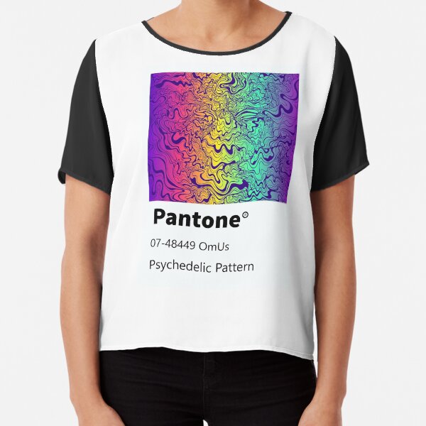 Pantone: Rainbow Psychedelic Color Pattern for high people Chiffon Top