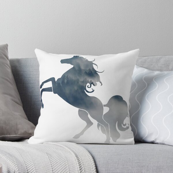 Item preview, Wanderlust horse Silhouette with Forest Landscape, Trees, Mist and fog designed and sold by Kinisis.