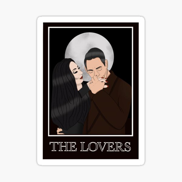 Item preview, Gomez & Morticia Addams - The Lovers Tarot Cards designed and sold by MeganRebecca.