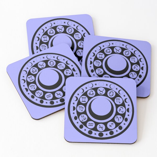 Moon phases Coasters (Set of 4)