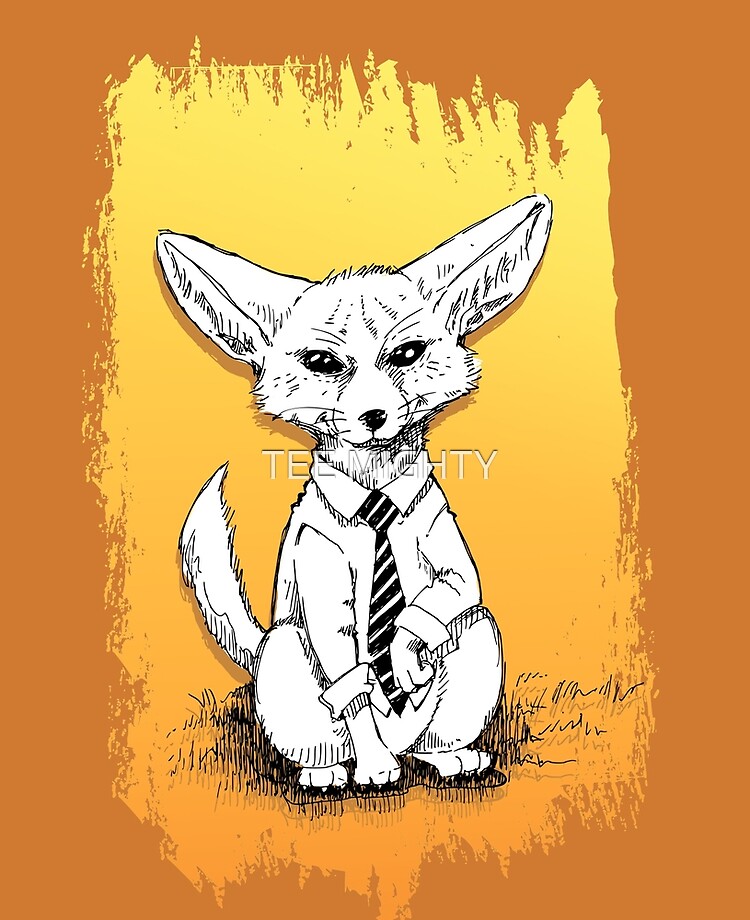 Tiny Fennec Fox Gifts For Fox Lovers Funny Gifts Mens Back Print T-shirt