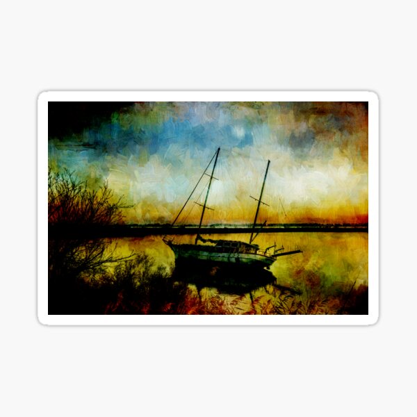Drop Anchor at Sunset Sticker