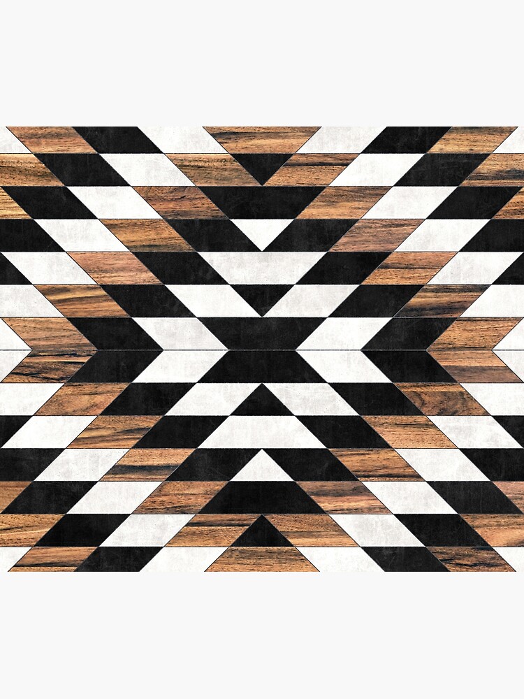 Urban Tribal Pattern No.13 - Aztec - Concrete and Wood by ZoltanRatko