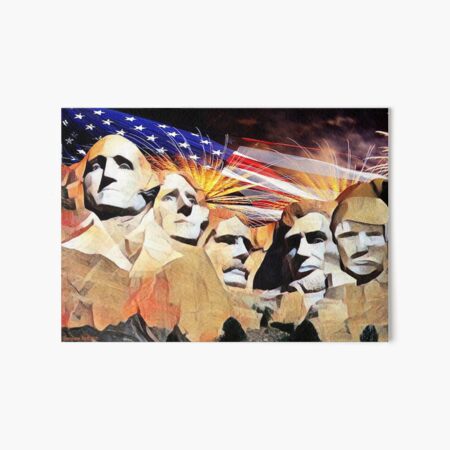 Mt Rushmore 4th of July Art Board Print