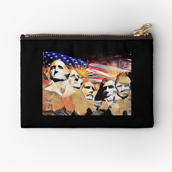 Mt Rushmore 4th of July Zipper Pouch