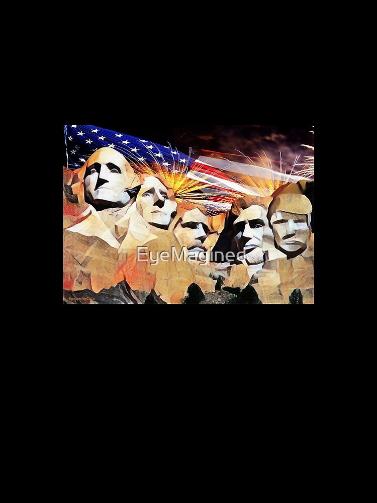 Thumbnail 5 of 5, Graphic T-Shirt, Mt Rushmore 4th of July designed and sold by EyeMagined.