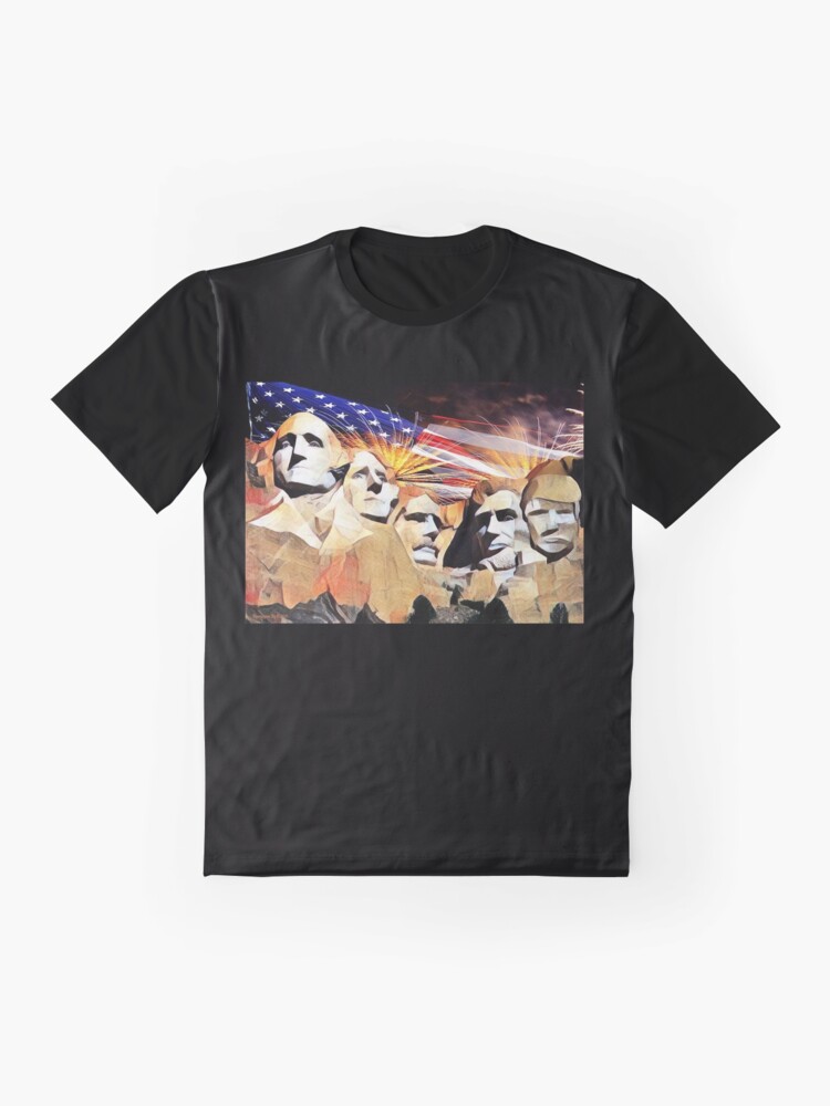 Thumbnail 4 of 5, Graphic T-Shirt, Mt Rushmore 4th of July designed and sold by EyeMagined.