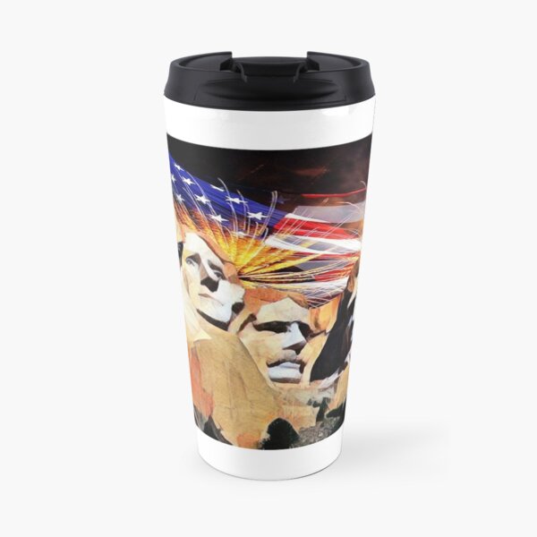 Mt Rushmore 4th of July Travel Mug