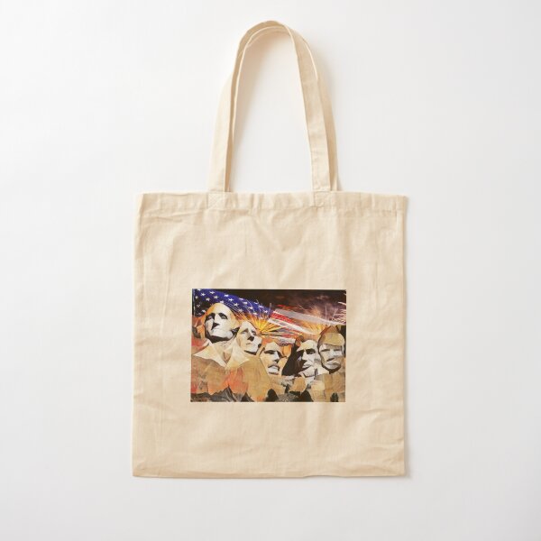 Mt Rushmore 4th of July Cotton Tote Bag