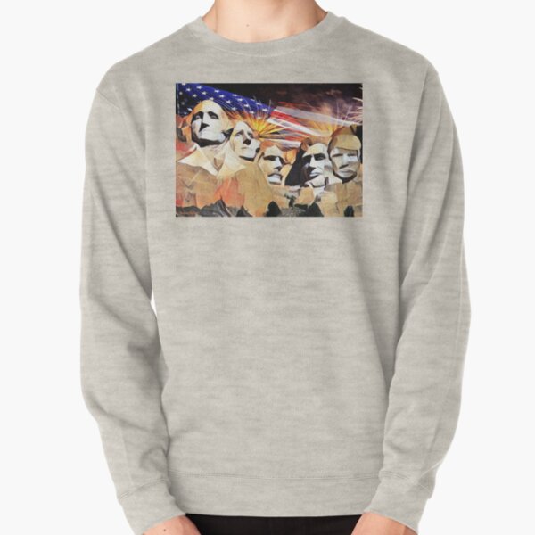 Mt Rushmore 4th of July Pullover Sweatshirt