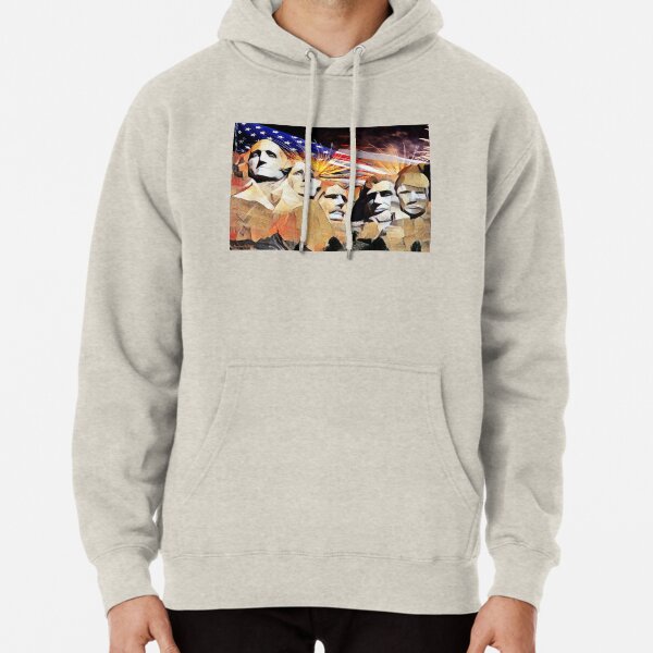Mt Rushmore 4th of July Pullover Hoodie