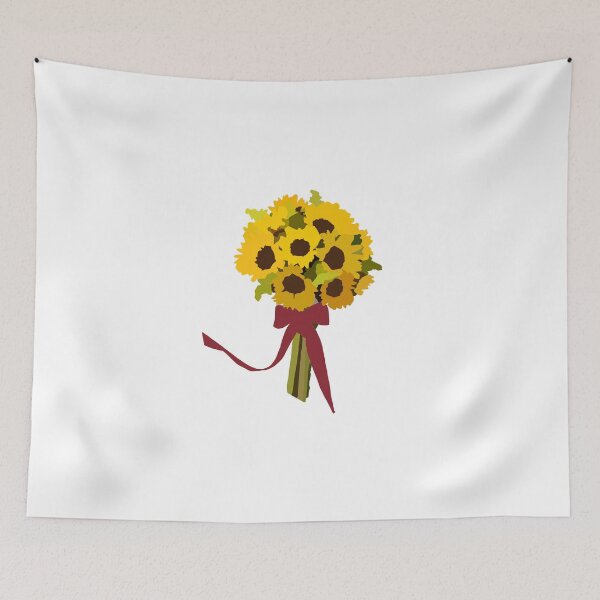 Item preview, Sunflower Bouquet with Coral Ribbon designed and sold by Courage-turtle.