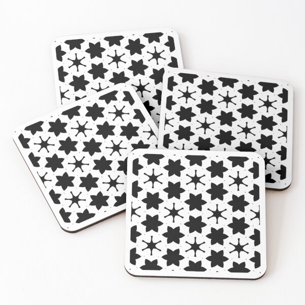 Item preview, Contemporary monochrome floral pattern designed and sold by Chand Khalid.