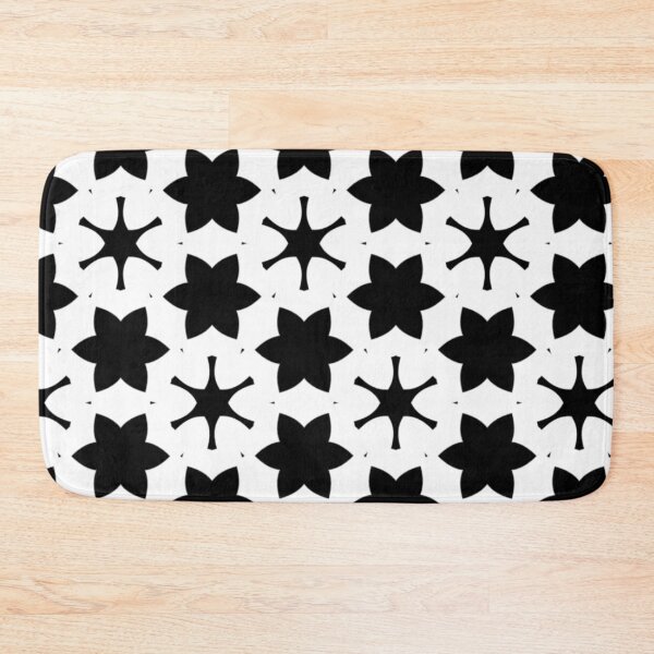 Item preview, Contemporary monochrome floral pattern designed and sold by Chand Khalid.