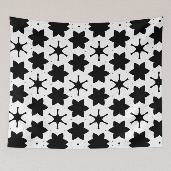 Item preview, Contemporary monochrome floral pattern designed and sold by Chand Khalid.