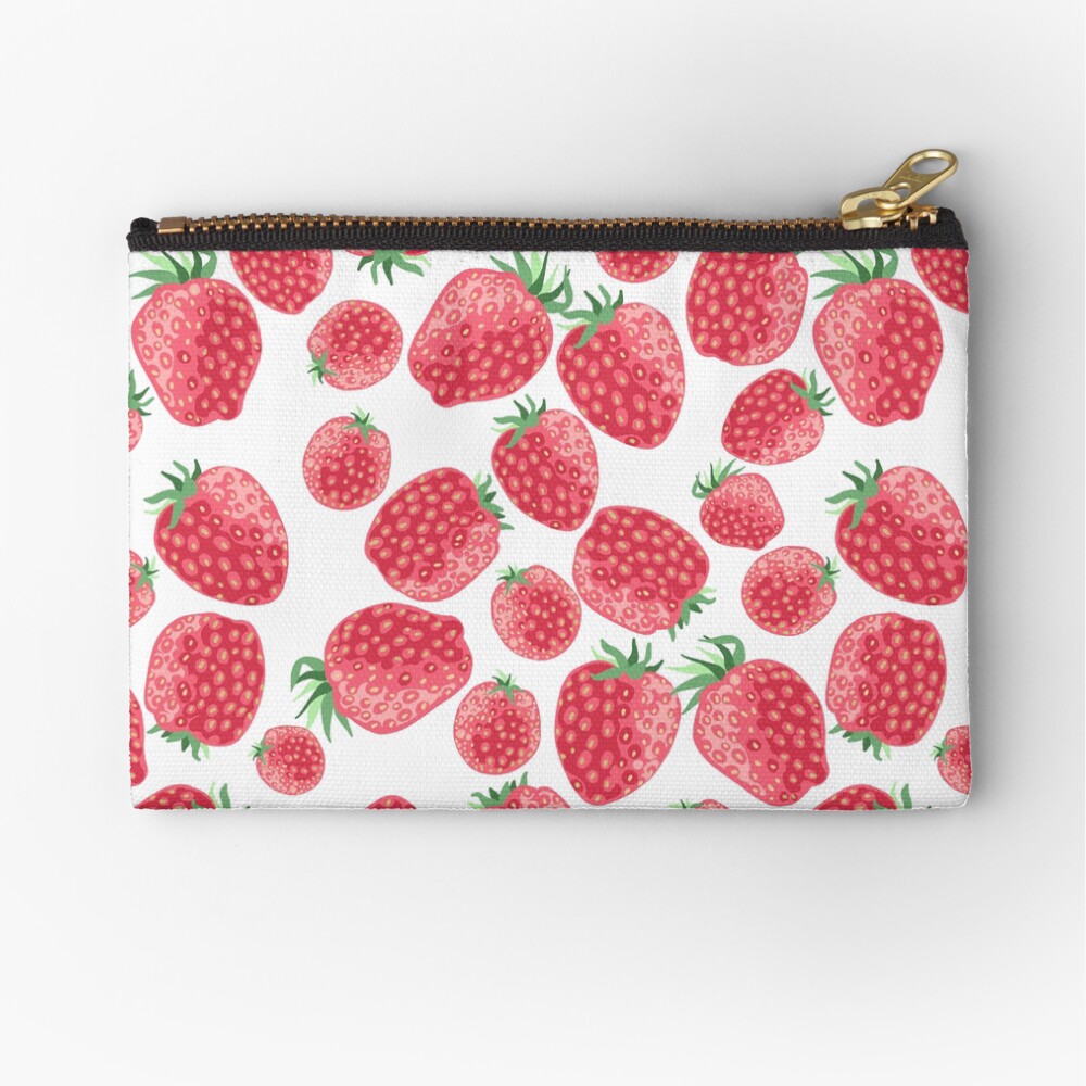 Strawberry pattern Zipper Pouch
