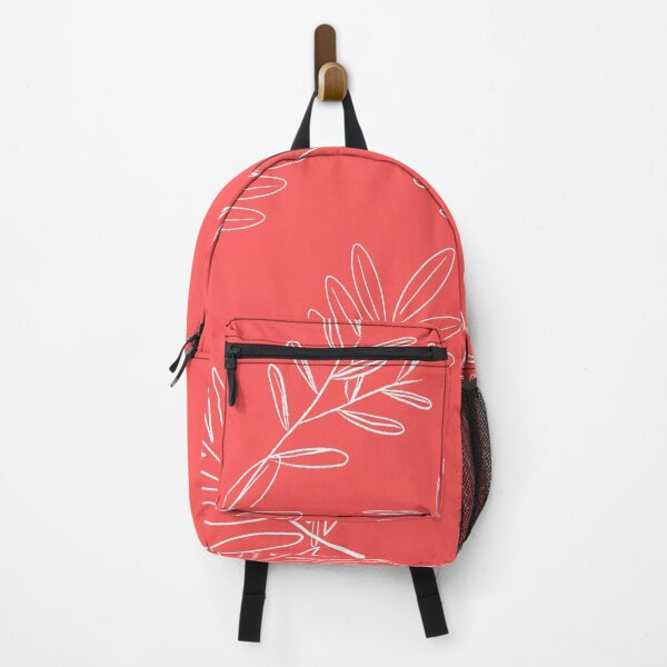 Item preview, White Leafs on a Light Red Background designed and sold by AJ505.