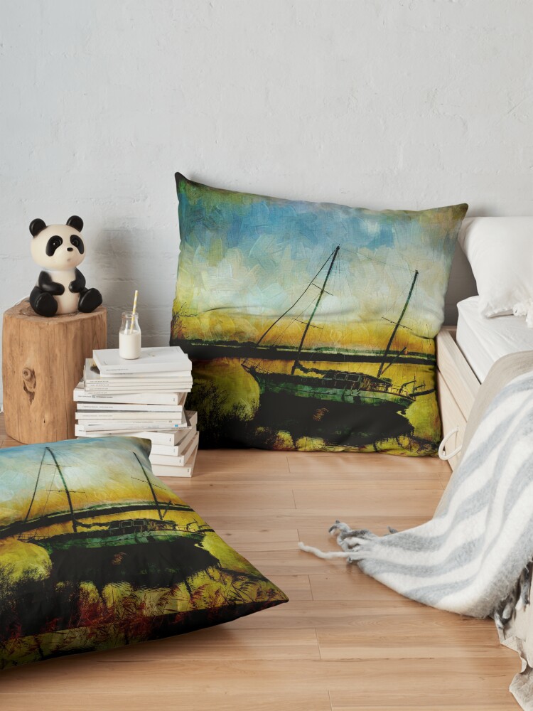 Alternate view of Drop Anchor at Sunset Floor Pillow