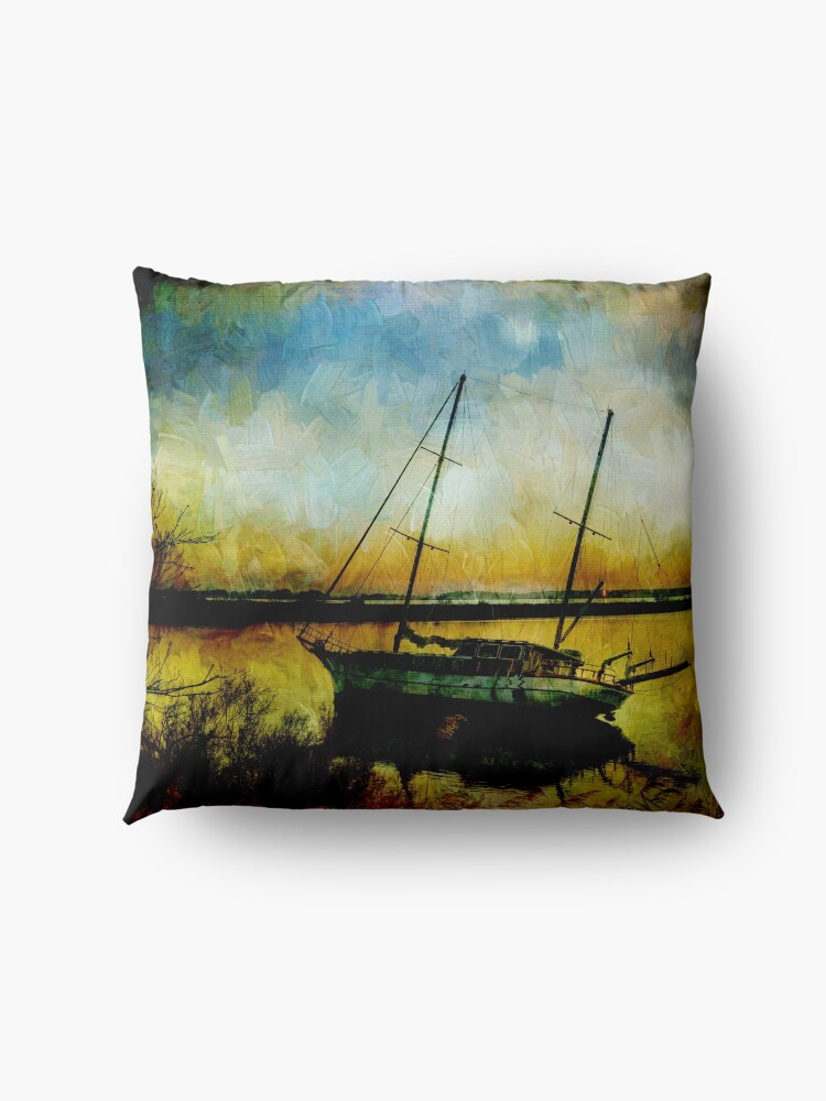 Alternate view of Drop Anchor at Sunset Floor Pillow