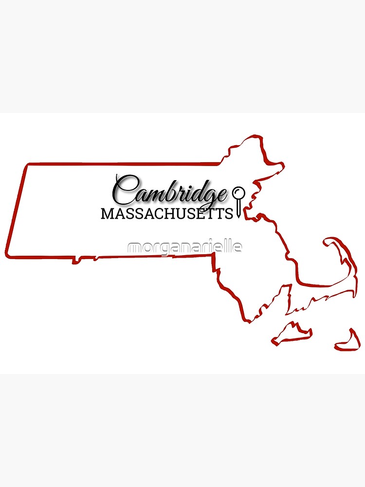 "Cambridge, Massachusetts Map with Location Pin" Poster by Redbubble