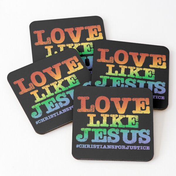Item preview, Christians for Justice: Love Like Jesus (rainbow text) designed and sold by Ofeefee.