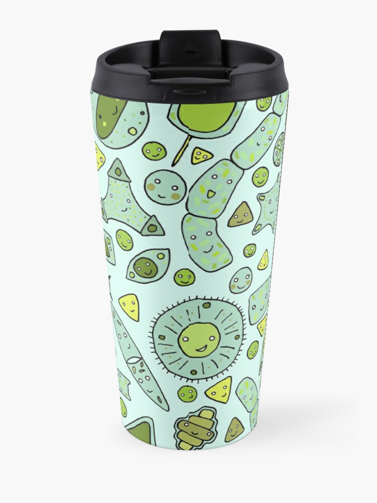 Alternate view of Tessellating Diatoms for skirts, duvets, notebooks, graphic tees etc Travel Coffee Mug