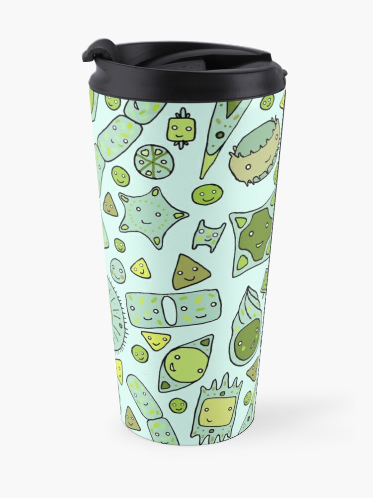 Alternate view of Tessellating Diatoms for skirts, duvets, notebooks, graphic tees etc Travel Coffee Mug