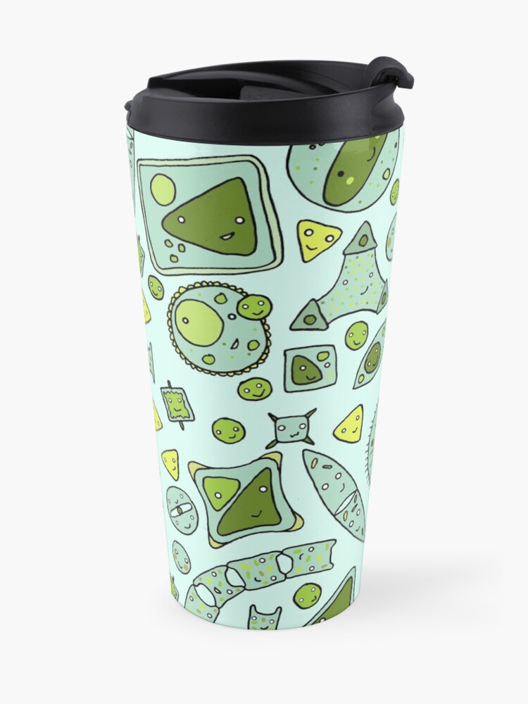 Alternate view of Tessellating Diatoms for skirts, duvets, notebooks, graphic tees etc Travel Coffee Mug