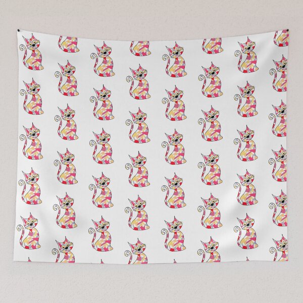 Item preview, Mosaic cat pink and red  designed and sold by OakendOriginals.
