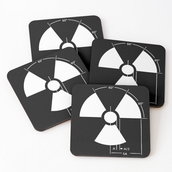 Item preview, Warning Radiation Sign Template White on Black designed and sold by Rupert Russell.