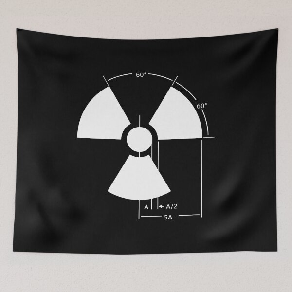 Item preview, Warning Radiation Sign Template White on Black designed and sold by Rupert Russell.