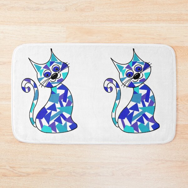 Item preview, Mosaic cat blue and turquoise  designed and sold by OakendOriginals.