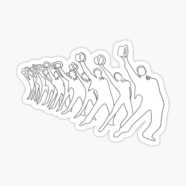one (outline) Sticker