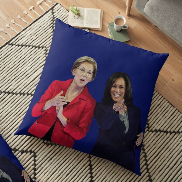 Elizabeth Warren and Kamala Harris "2020 Debates" Floor Pillow