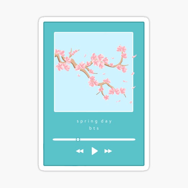 reproductor de música de primavera Pegatina