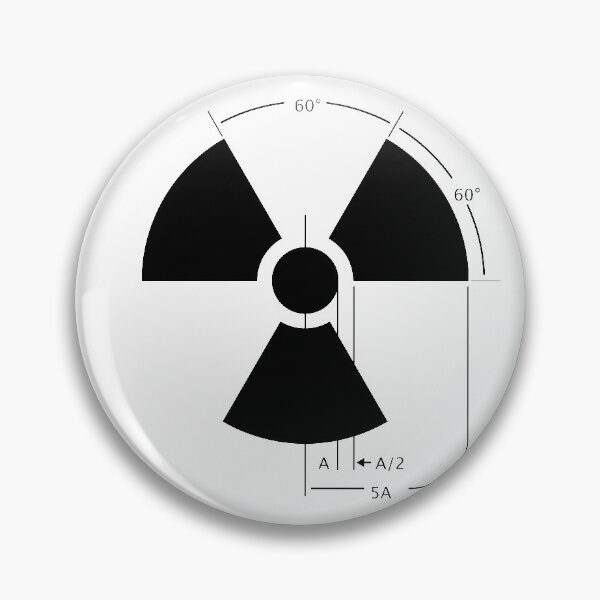 Item preview, Warning Radiation Sign Design Black on White designed and sold by Rupert Russell.
