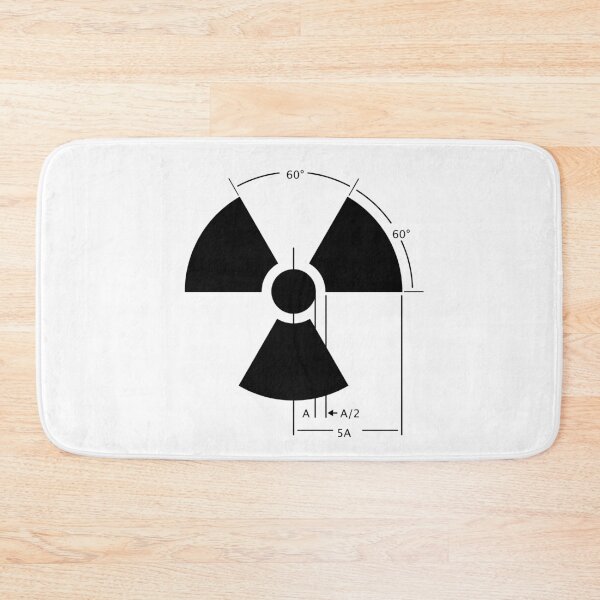 Item preview, Warning Radiation Sign Design Black on White designed and sold by Rupert Russell.