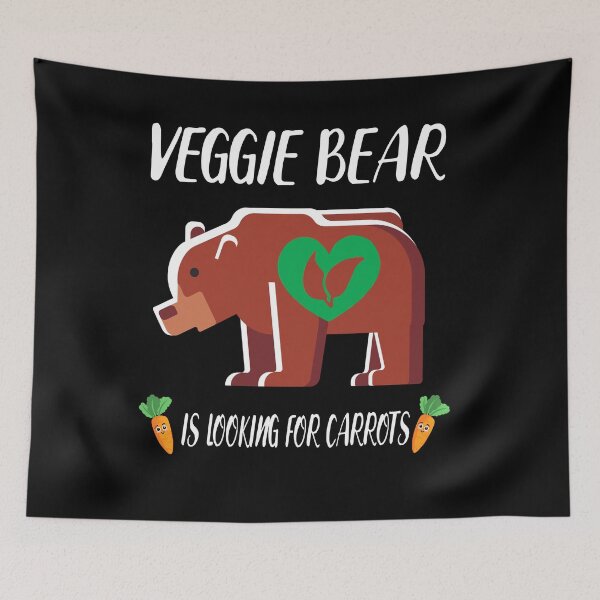 Item preview, Bear Vegetable Vegetarian Vegan Vegan Veggie Carrot designed and sold by Dsigns.