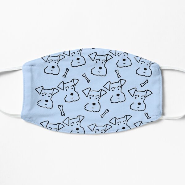 Schnauzer und Knochen Flache Maske