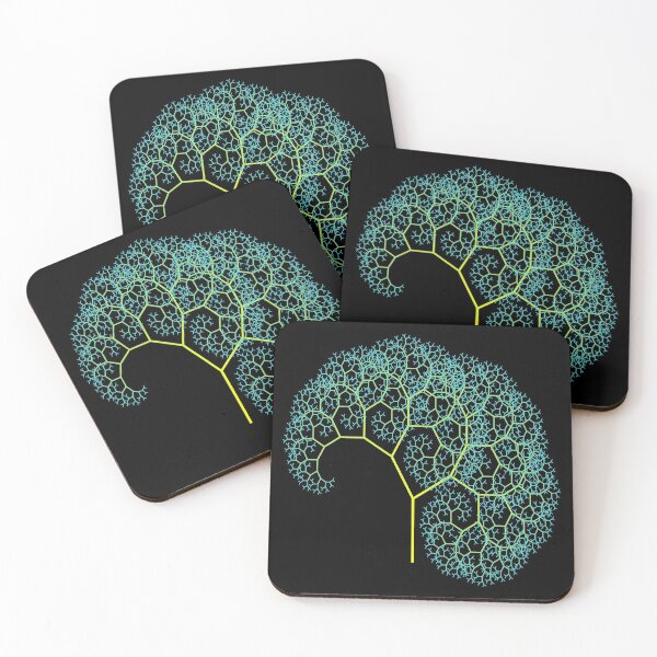 Item preview, Canopy Fractal Geometric Tree - Yellow green designed and sold by creativo21.