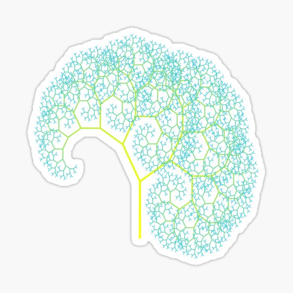 Item preview, Canopy Fractal Geometric Tree - Yellow green designed and sold by creativo21.