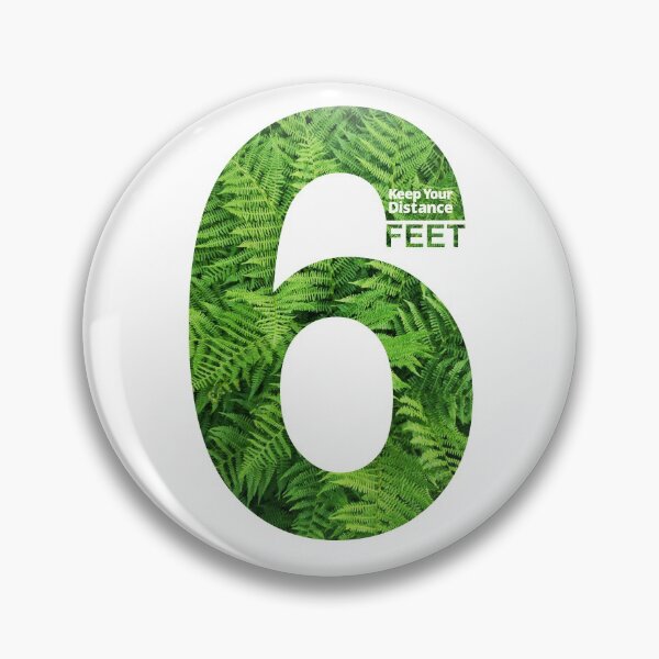 Item preview, Copy of Keep Your Distance 6 feet - green floral designed and sold by SocialShop.