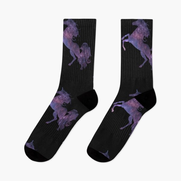 Item preview, Wanderlust Unicorn Silhouette with galaxy Landscape, stars, cosmic view, night sky  | black background designed and sold by Kinisis.