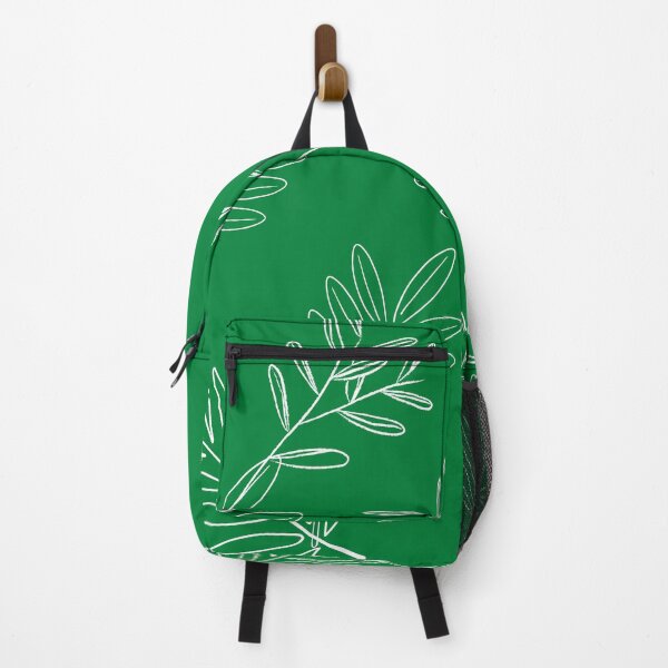 Item preview, White Leafs on a Dark Green Background designed and sold by AJ505.