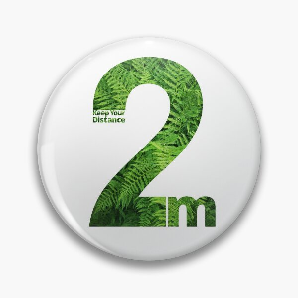 Item preview, Keep Your Distance 2 metres - Green Floral designed and sold by SocialShop.