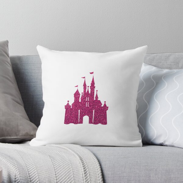 Pink Glitter Wishes Throw Pillow