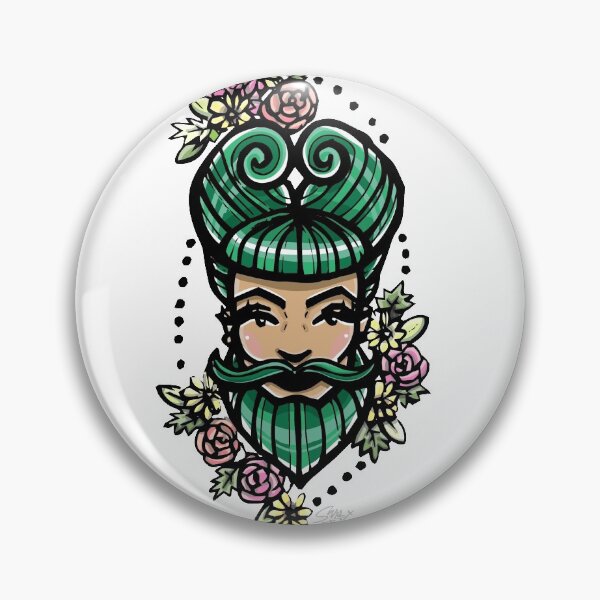 Item preview, Pin up Bearded Lady. designed and sold by Brogan Tickner.