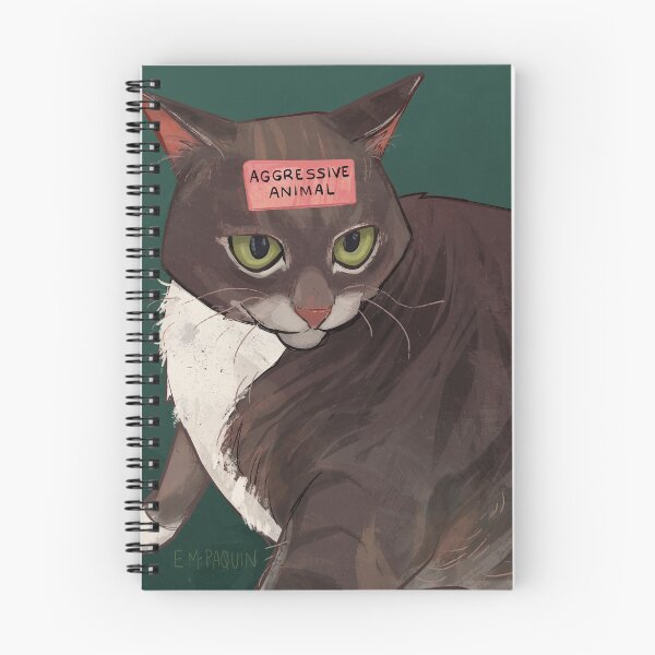 Item preview, Aggressive Animal: Daily cat drawing June 15th, 2020 designed and sold by emwheezie.