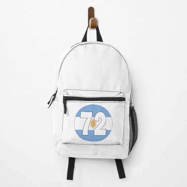 Item preview, Number 72 with Argentina flag on the background designed and sold by AllShirts21.
